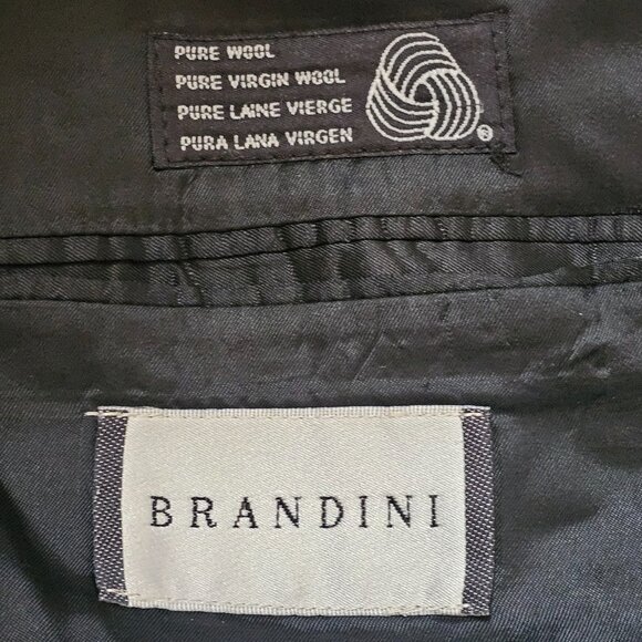 Vintage Brandini for Foley's Blazer Mens 44R Double Breasted Wool Sport Coat - Picture 6 of 12
